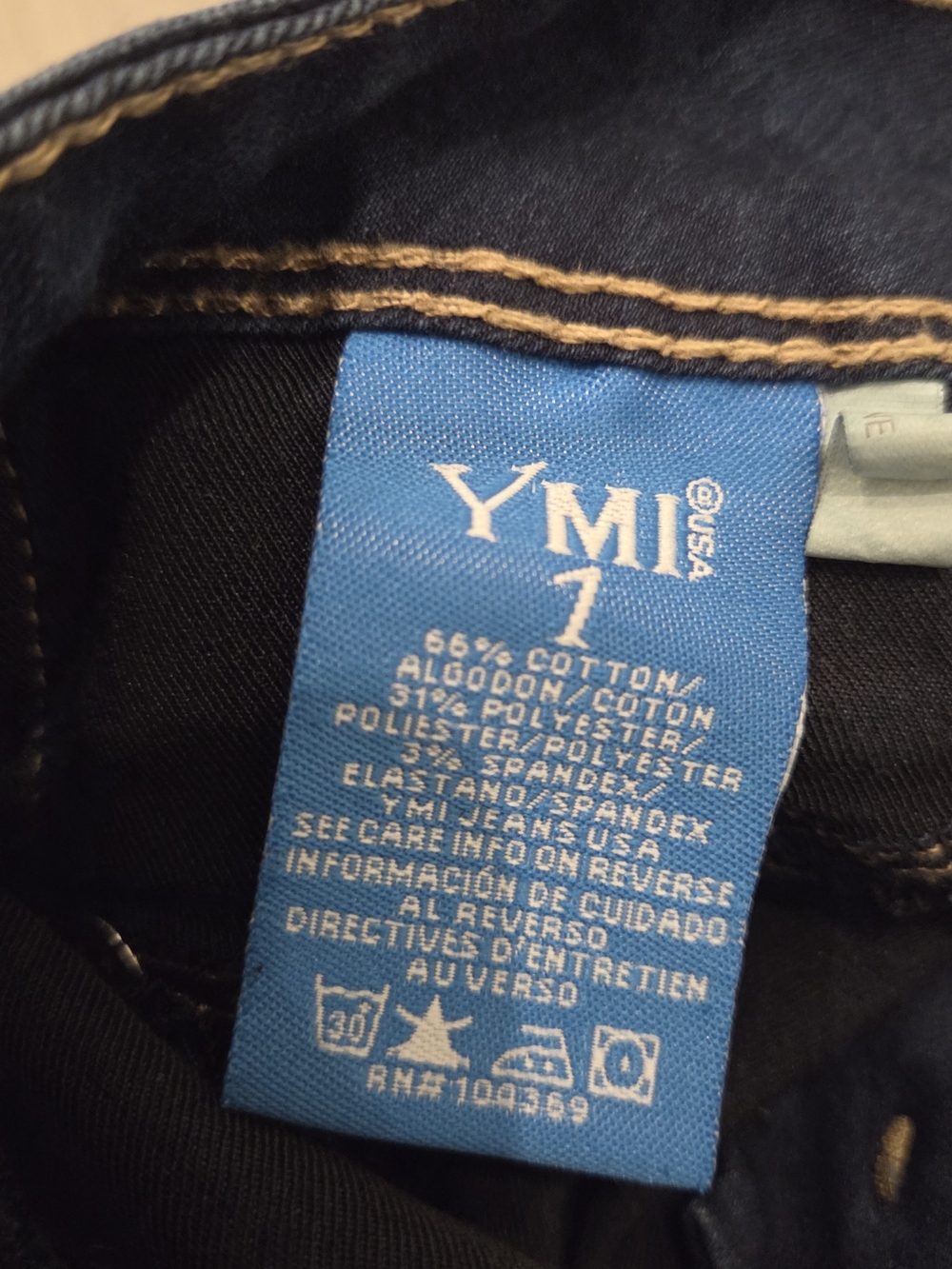YMI Dark Blue Women's Jeans - Picture 3 of 3